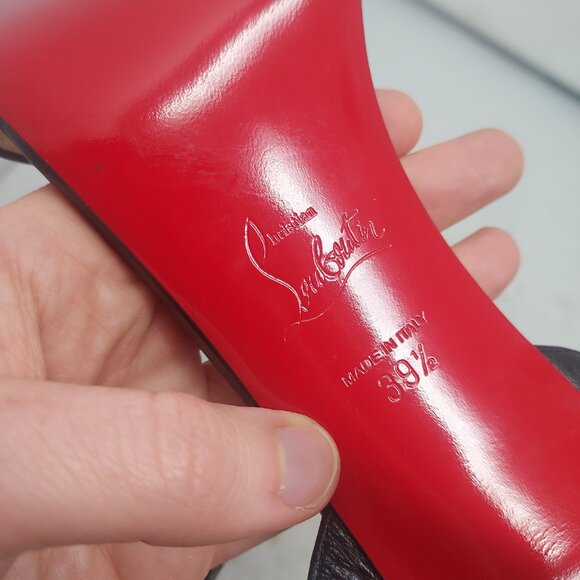 Christian Louboutin Loubigirl Black Ankle Strap Heel Sandal - Picture 4 of 10